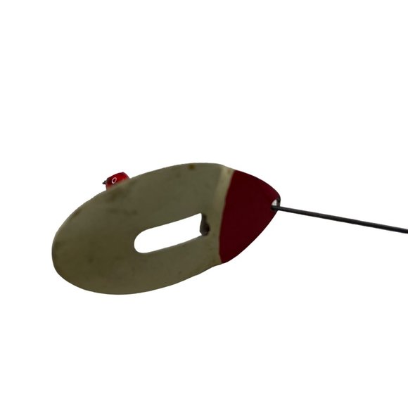 Spinner Bait Fishing Lure Tackle Red Beige u - Picture 2 of 5